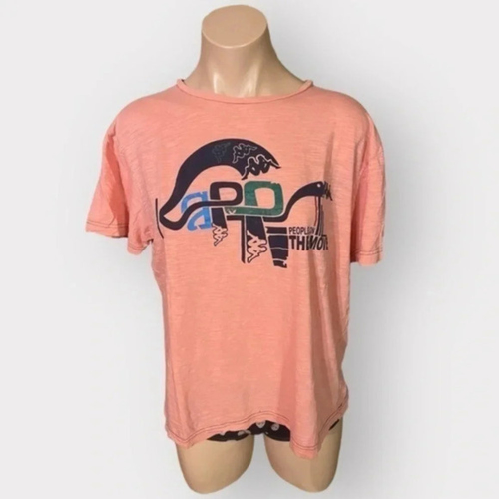 Kappa VINTAGE People On The Move Graphic T-Shirt Pink Women's Medium VGUC
